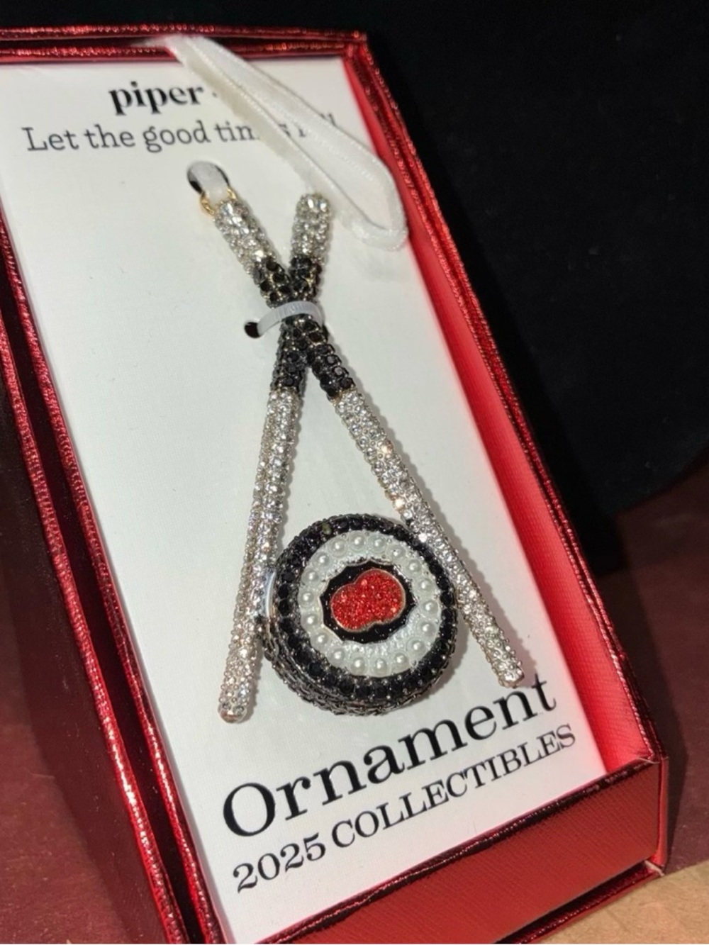 PIPER K RHINESTONE SUSHI
CHRISTMAS ORNAMENT 2025
COLLECTIBLE New in Box‎
